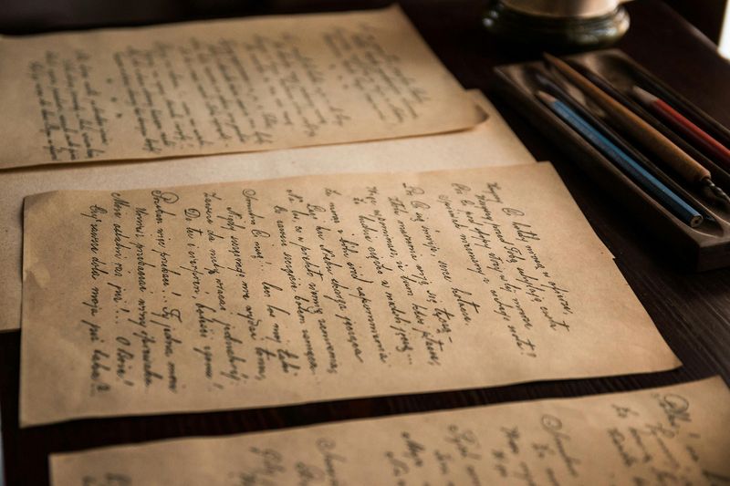 Handwritten letters or documents in a non-English language. The content appears to be personal correspondence or perhaps a literary work.
