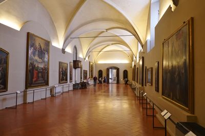 Vaulted hall within the Museo di San Marco in Florence, Italy, which primarily houses the works of the early Renaissance painter Fra Angelico.