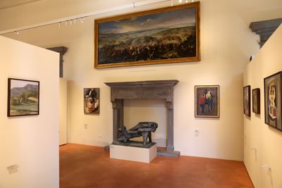 A room with 20th century paintings from the Collezione Roberto Casamonti, housed in the Palazzo Bartolini Salimbeni in Florence.