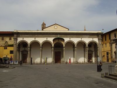 Facade of the Basilica della Santissima Annunziata, which is the main Marian sanctuary of the city.